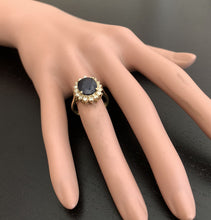 Load image into Gallery viewer, 4.80 Carats Natural Sapphire and Diamond 14K Solid Yellow Gold Ring