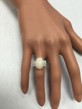 Load image into Gallery viewer, 6.10 Carats Natural Impressive Ethiopian Opal and Diamond 14K Solid Yellow Gold Ring