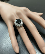 Load image into Gallery viewer, 7.50Ct Natural Blue Sapphire and Natural Diamond 14K Solid White Gold Ring