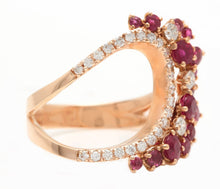 Load image into Gallery viewer, 1.80Ct Natural Ruby and Diamond 14K Solid Rose Gold Ring