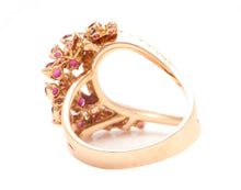 Load image into Gallery viewer, 1.80Ct Natural Ruby and Diamond 14K Solid Rose Gold Ring