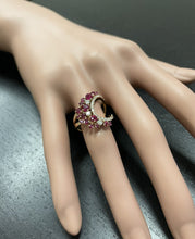 Load image into Gallery viewer, 1.80Ct Natural Ruby and Diamond 14K Solid Rose Gold Ring