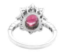Load image into Gallery viewer, 2.80 Carats Natural Tourmaline and Diamond 14K Solid White Gold Ring