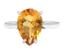 Load image into Gallery viewer, 2.50 Carats Natural Citrine 14K Solid White Gold Ring