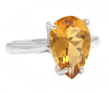 Load image into Gallery viewer, 2.50 Carats Natural Citrine 14K Solid White Gold Ring