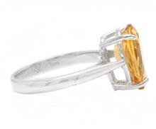 Load image into Gallery viewer, 2.50 Carats Natural Citrine 14K Solid White Gold Ring
