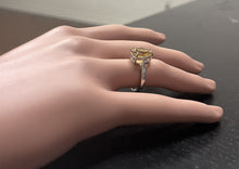 Load image into Gallery viewer, 2.50 Carats Natural Citrine 14K Solid White Gold Ring