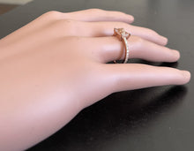 Load image into Gallery viewer, 2.00 Carats Natural Morganite and Diamond 14K Solid Rose Gold Ring
