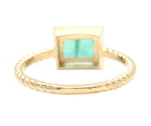 Load image into Gallery viewer, 1.18 Carats Natural Emerald 14K Solid Yellow Gold Ring