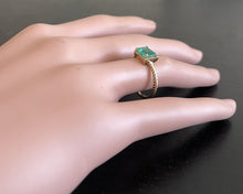 Load image into Gallery viewer, 1.18 Carats Natural Emerald 14K Solid Yellow Gold Ring