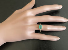 Load image into Gallery viewer, 1.18 Carats Natural Emerald 14K Solid Yellow Gold Ring