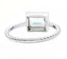 Load image into Gallery viewer, 1.25 Carats Natural Aquamarine 14K Solid White Gold Ring
