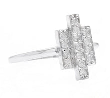 Load image into Gallery viewer, 0.25Ct Natural Diamond 14K Solid White Gold Band Ring