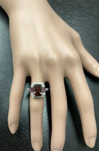 Load image into Gallery viewer, 4.70 Carats Natural Tourmaline and Diamond 14K Solid White Gold Ring