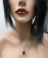 Load image into Gallery viewer, 9.85Ct Natural Amethyst and Diamond 14K Solid Yellow Gold Necklace