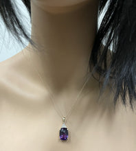 Load image into Gallery viewer, 9.85Ct Natural Amethyst and Diamond 14K Solid Yellow Gold Necklace