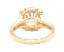 Load image into Gallery viewer, 3.00 Carats Natural Morganite and Diamond 14K Solid Yellow Gold Ring