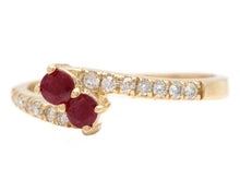 Load image into Gallery viewer, Splendid Natural Ruby and Diamond 14K Solid Yellow Gold Ring