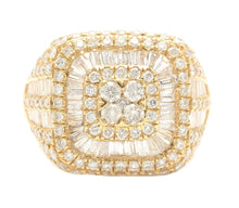 Load image into Gallery viewer, 3.69Ct Natural Diamond 14K Solid Yellow Gold Men's Ring