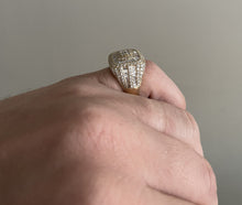 Load image into Gallery viewer, 3.69Ct Natural Diamond 14K Solid Yellow Gold Men's Ring