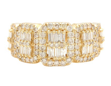 Load image into Gallery viewer, 2.50Ct Natural Diamond 14K Solid Yellow Gold Men's Ring