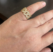 Load image into Gallery viewer, 1.15Ct Natural Diamond 10K Solid Yellow Gold Unisex Ring