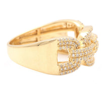 Load image into Gallery viewer, 0.70Ct Natural Diamond 10K Solid Yellow Gold Men's Ring