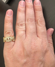 Load image into Gallery viewer, 0.70Ct Natural Diamond 10K Solid Yellow Gold Men's Ring