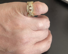 Load image into Gallery viewer, 0.70Ct Natural Diamond 10K Solid Yellow Gold Men's Ring