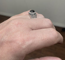 Load image into Gallery viewer, 3.35Ct Natural Black &amp; White Diamond Men's Ring in 14K Solid White Gold
