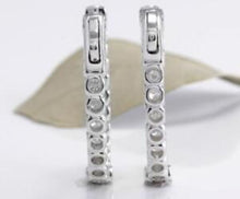 Load image into Gallery viewer, Exquisite 2.15 Carats Natural Diamond 14K Solid White Gold Hoop Earrings