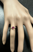 Load image into Gallery viewer, Natural Burma Ruby and Diamond 14K Solid Rose Gold Heart Ring