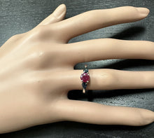 Load image into Gallery viewer, 1.10 Carats Exquisite Natural Ruby &amp; Sapphire 14K Solid White Gold Ring