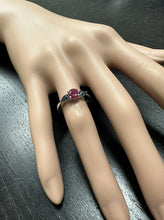 Load image into Gallery viewer, 1.10 Carats Exquisite Natural Ruby &amp; Sapphire 14K Solid White Gold Ring