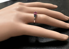 Load image into Gallery viewer, 1.10 Carats Exquisite Natural Ruby &amp; Sapphire 14K Solid White Gold Ring