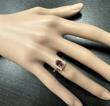 Load image into Gallery viewer, 0.75 Carats Natural Very Nice Looking Tourmaline and Diamond 14K Solid Yellow Gold Ring
