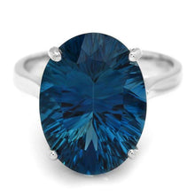 Load image into Gallery viewer, 9.80 Carats Natural Blue Topaz 14K Solid White Gold Ring