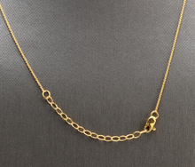 Load image into Gallery viewer, Splendid 14k Solid Yellow Gold Infinity Necklace with Natural Diamond Accent and Rough Emeralds