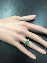 Load image into Gallery viewer, 1.20 Carats Exquisite Natural Emerald 14K Solid Yellow Gold Ring