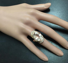Load image into Gallery viewer, 11.90 Carats Exquisite Natural Morganite and Diamond 14K Solid Rose Gold Ring