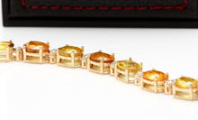 Load image into Gallery viewer, Very Impressive 30.65 Carats Natural Sapphire &amp; Diamond 14K Solid Yellow Gold Bracelet