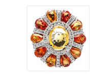 Load image into Gallery viewer, 10.00 Carats Natural Very Nice Looking Sapphire and Diamond 14K Solid White Gold Ring
