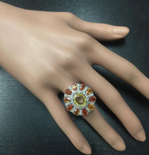 Load image into Gallery viewer, 10.00 Carats Natural Very Nice Looking Sapphire and Diamond 14K Solid White Gold Ring