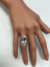 Load image into Gallery viewer, 16.18 Carats Exquisite Natural Pink Kunzite and Diamond 14K Solid Rose Gold Ring