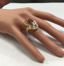 Load image into Gallery viewer, 16.18 Carats Exquisite Natural Pink Kunzite and Diamond 14K Solid Rose Gold Ring
