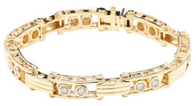 Load image into Gallery viewer, HEAVY Very Impressive 3.35 Carats Natural VS Diamond 14K Solid Yellow Gold Bracelet