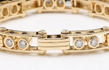 Load image into Gallery viewer, HEAVY Very Impressive 3.35 Carats Natural VS Diamond 14K Solid Yellow Gold Bracelet
