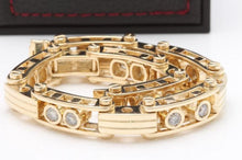 Load image into Gallery viewer, HEAVY Very Impressive 3.35 Carats Natural VS Diamond 14K Solid Yellow Gold Bracelet