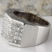 Load image into Gallery viewer, Heavy 5.65 Carats Natural Diamond 14K Solid White Gold Men's Ring