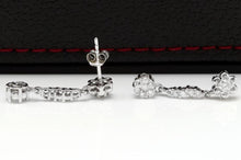 Load image into Gallery viewer, Adorable 1.25 Carats Natural VS Diamond 14K Solid White Gold Earrings